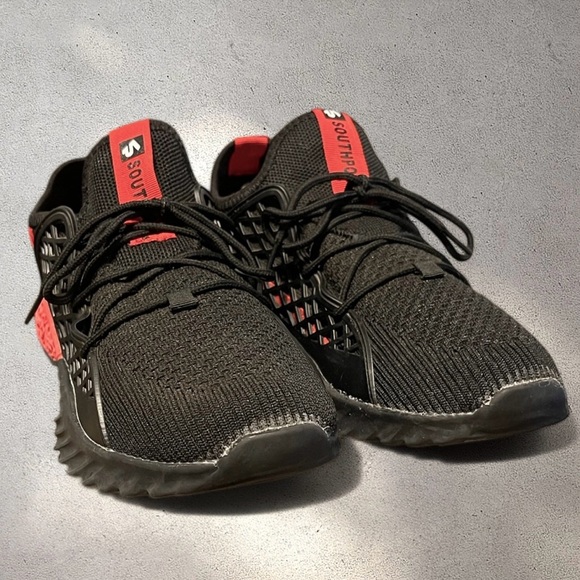 South Pole Titus Graffiti Red Black Mesh Athletic Sneakers Shoes - Picture 6 of 7